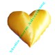 Perna personalizata inima "DUO" din saten galben-alb