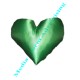 Perna inima personalizata saten verde cu patrat